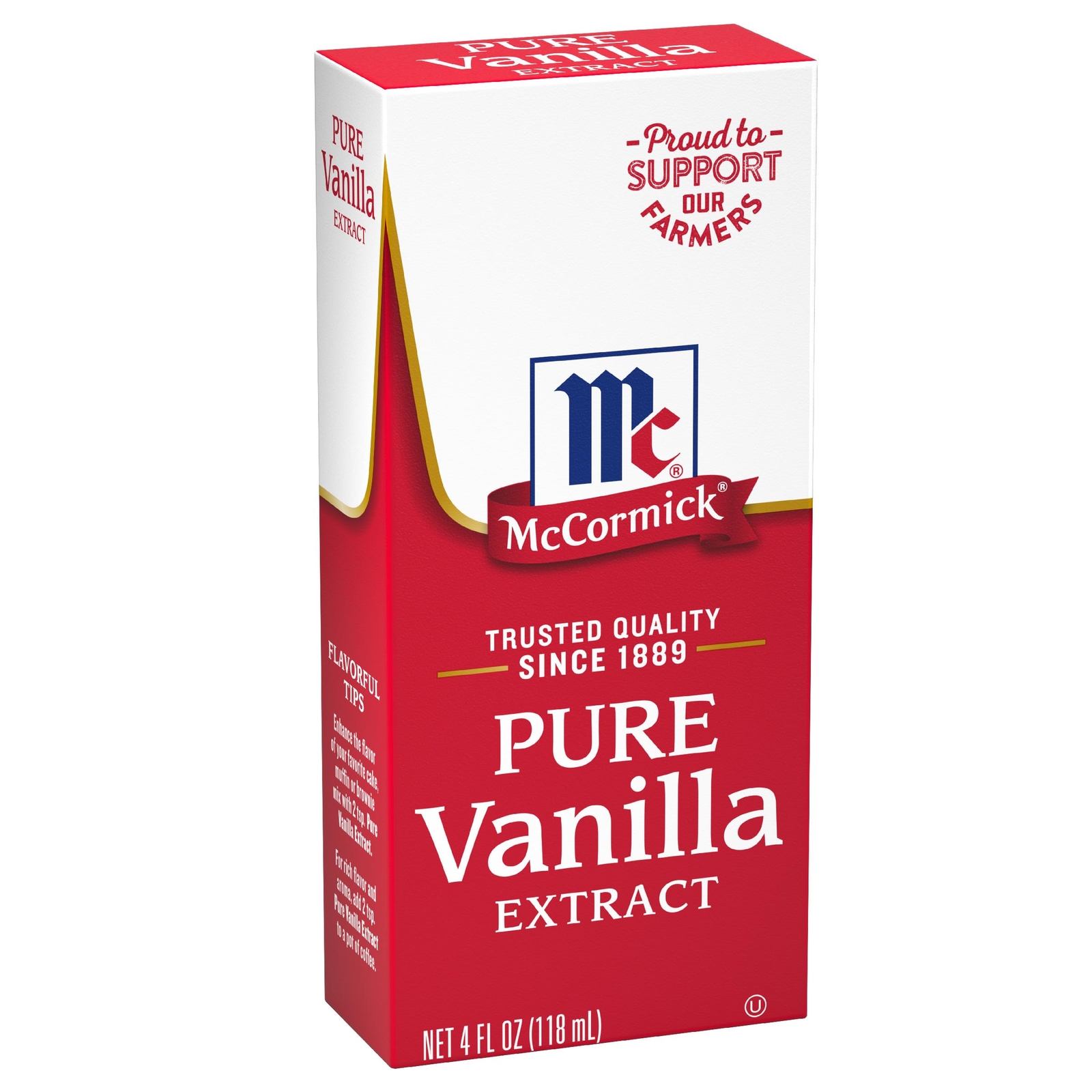 McCormick PURE Vanilla Extract – 4 FL OZ, Gluten Free, No Corn Syrup, EXP 03/29