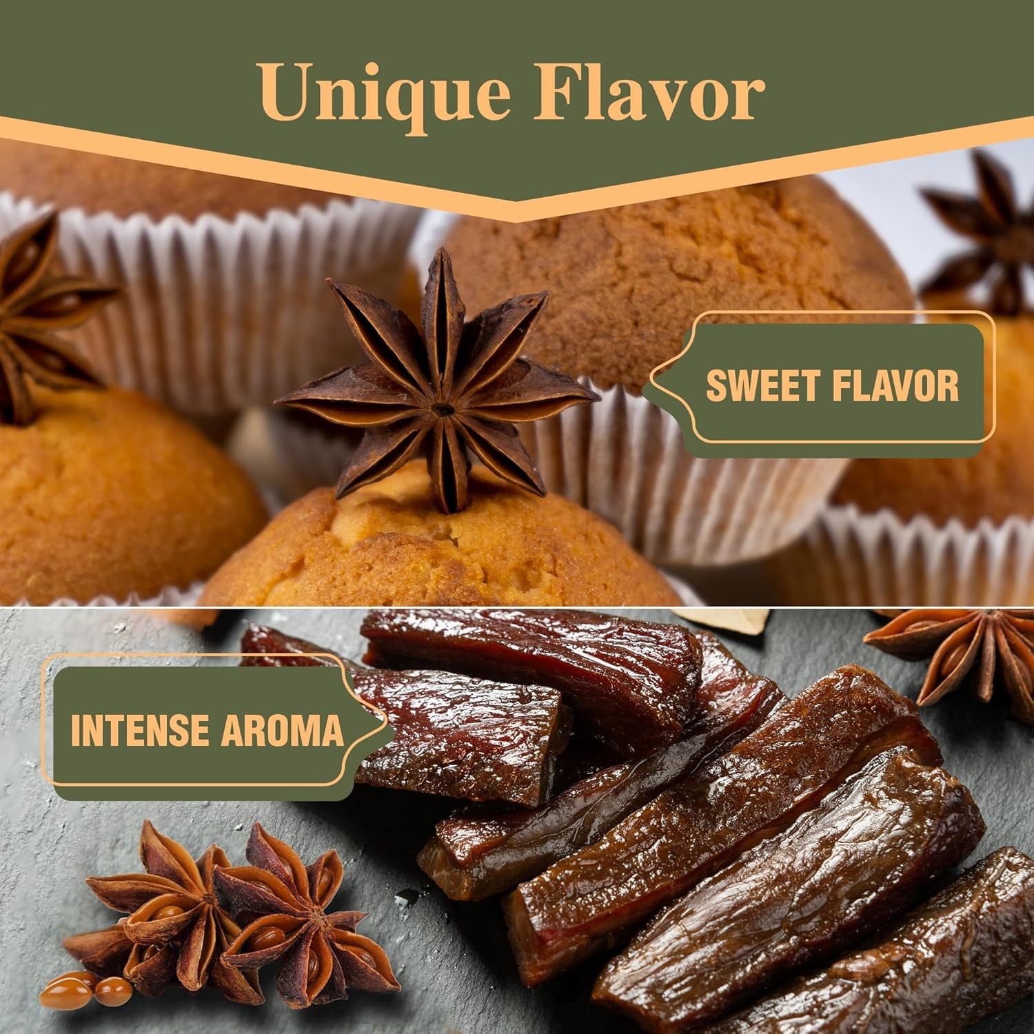 Kah’s Journey Star Anise Whole 16 oz for Cooking, Baking, or Brewing 16oz