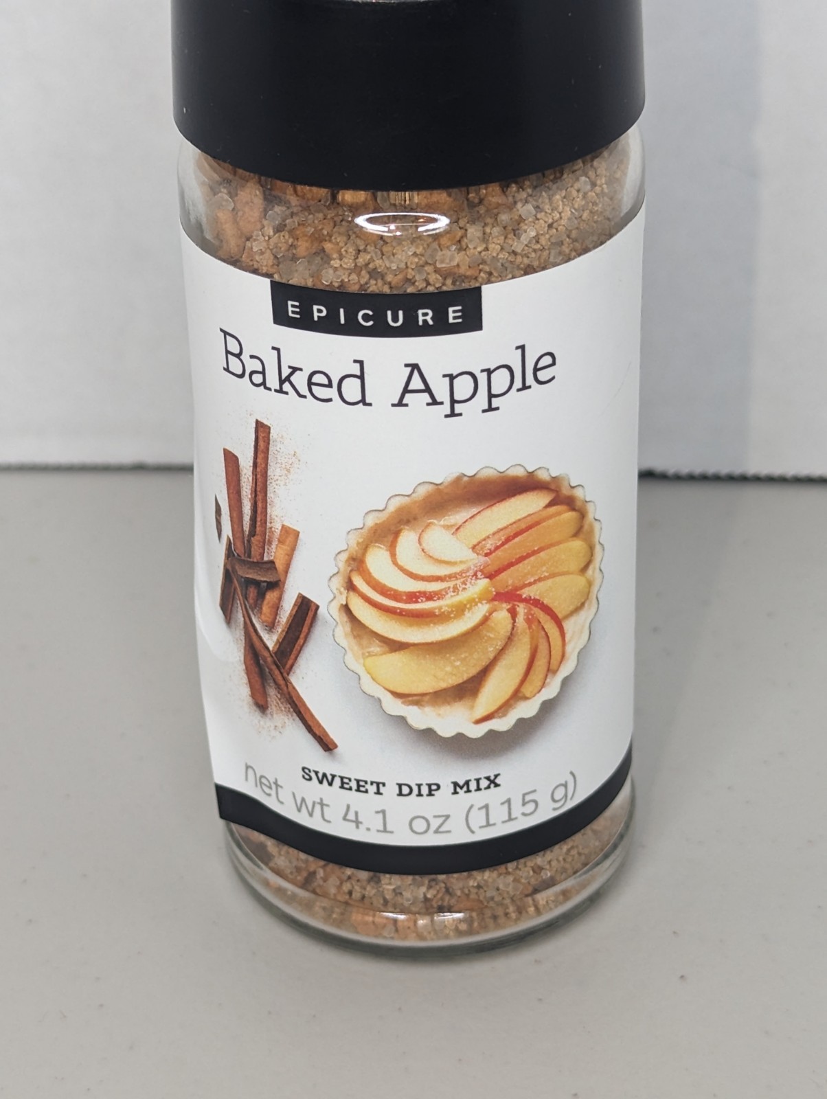 Epicure Baked Apple Sweet Dip Mix 4.1 Oz Glass Jar Gluten Free