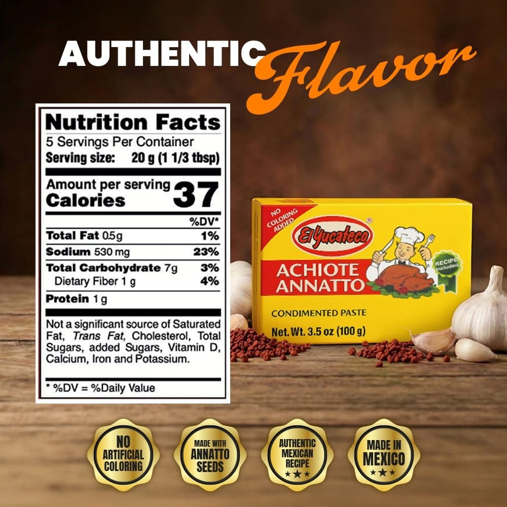 Rich Annatto Achiote Paste – 3 Pack (3.5 oz each) for Traditional Mexican Flavor