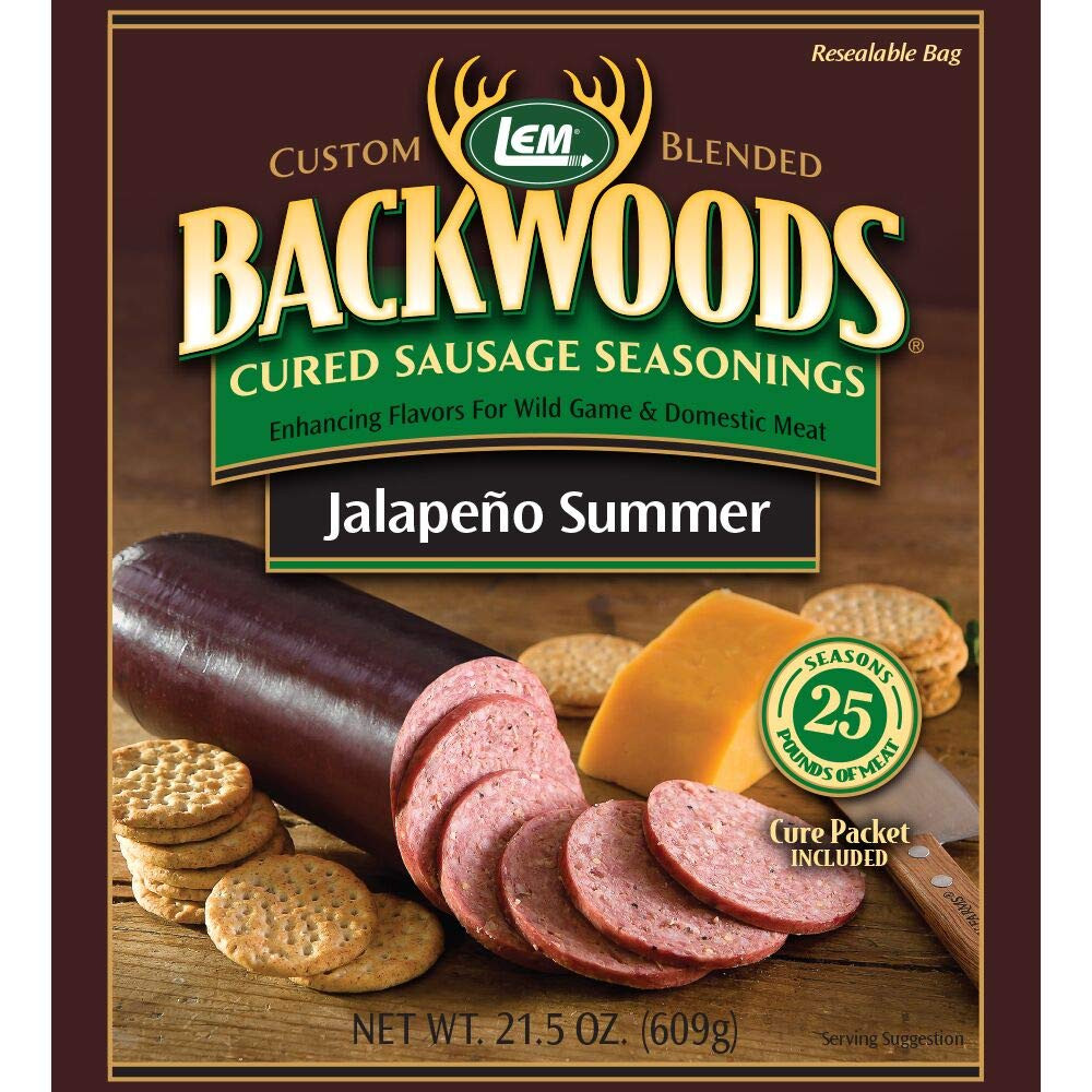 LEM Backwoods Cured Sausage Seasoning with Cure 21.5 Ounce (Pack of 1)
