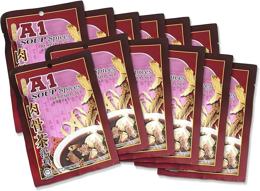 12 Packs Malaysia A1 Bak Kut Teh Instant Herbs & Soup Spices