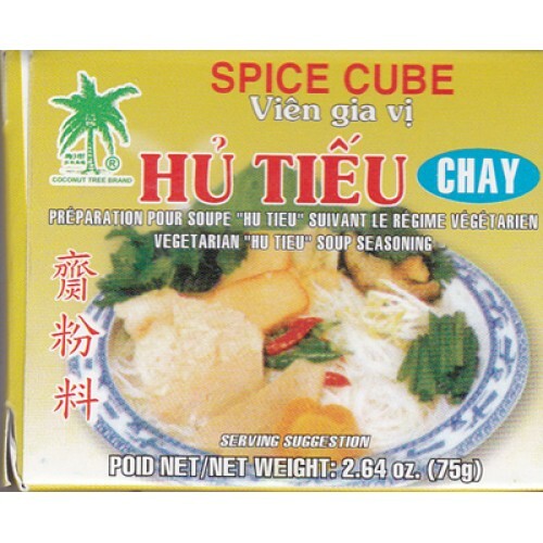 Coconut Tree Hu Tieu Chay (Vegetarian Glass Noodle Soup) Spice Cube 2.64 oz