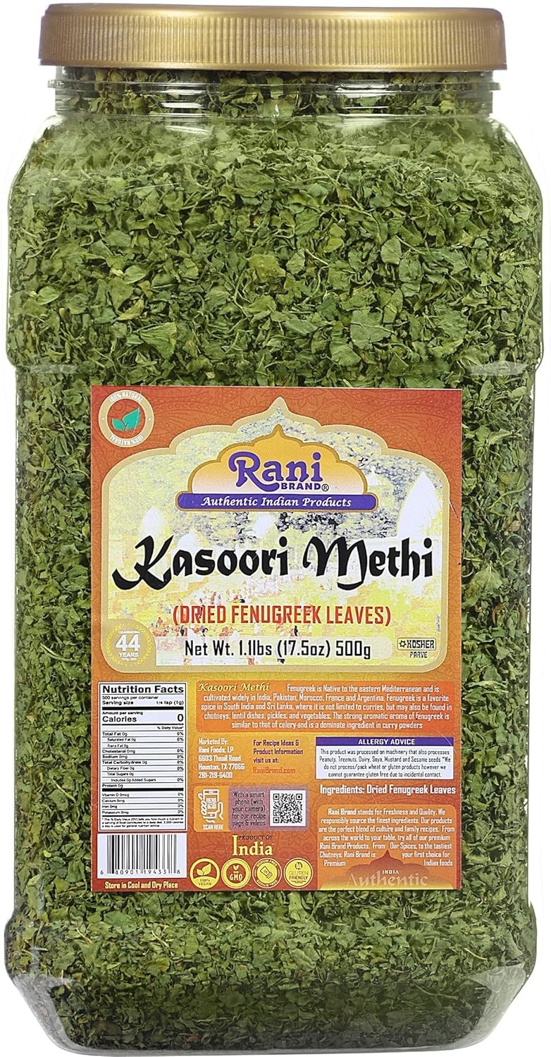17.5oz Dried Fenugreek Leaves | Non-GMO & Preservative-Free for Healthy Cooking