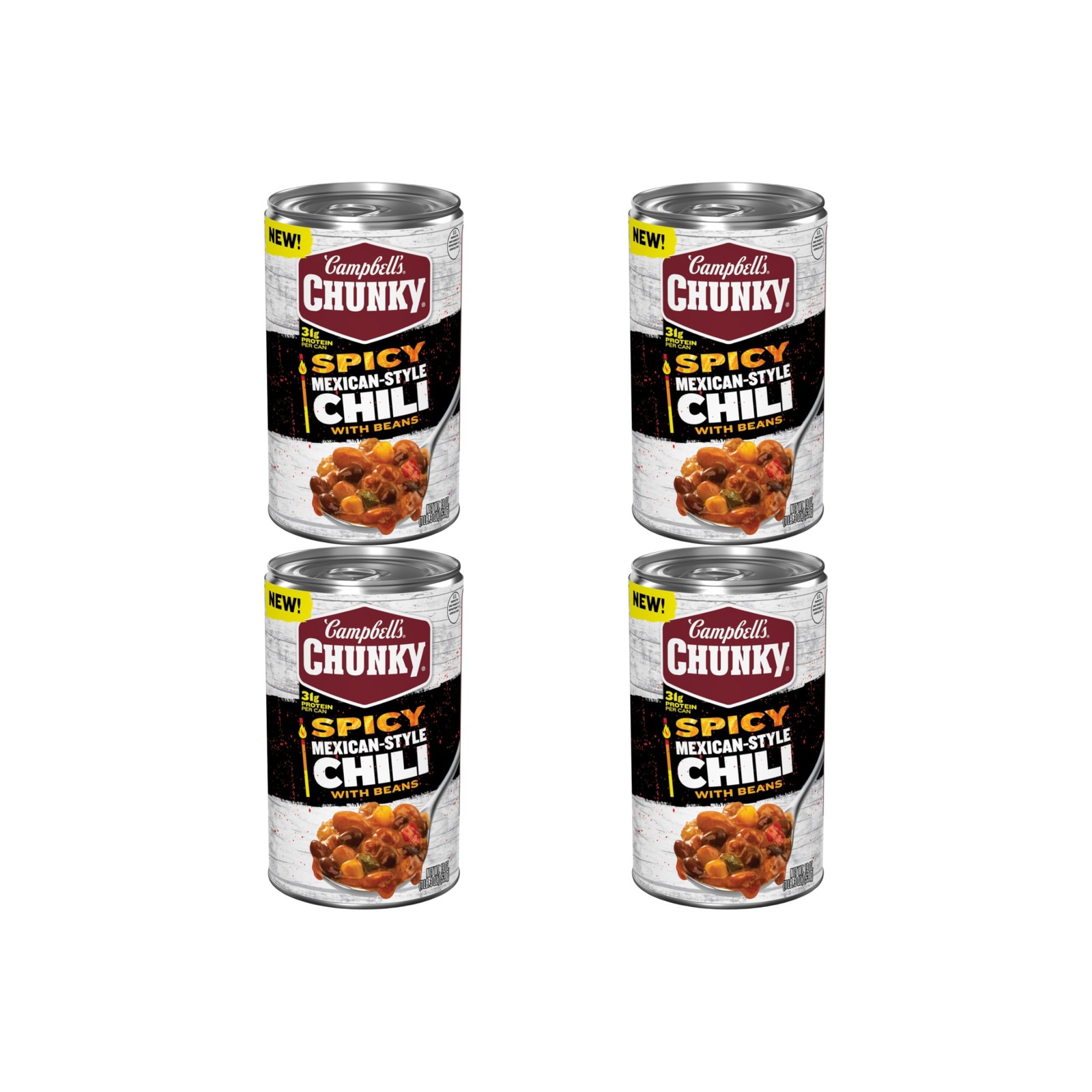 Campbell’s Chunky Spicy Mexican-Style Chili With Beans, 19 Ounce (Pack of 4)