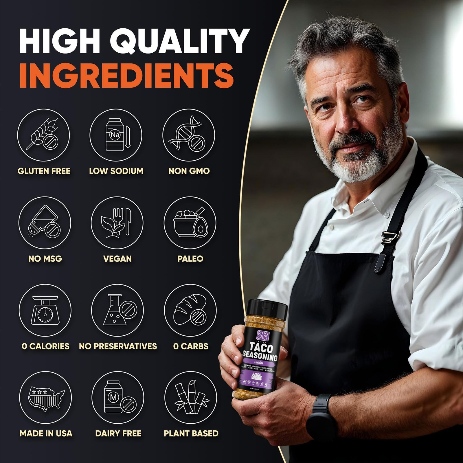 Taco Seasoning Mix Onion Powder – Gluten Free & Low Sodium Mexican Seasoning …