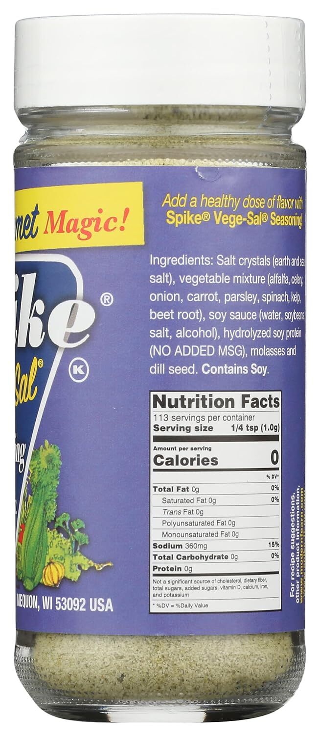 Modern Products Spike Gourmet Natural Seasoning Vege-Sal Magic Canister 4 Oz