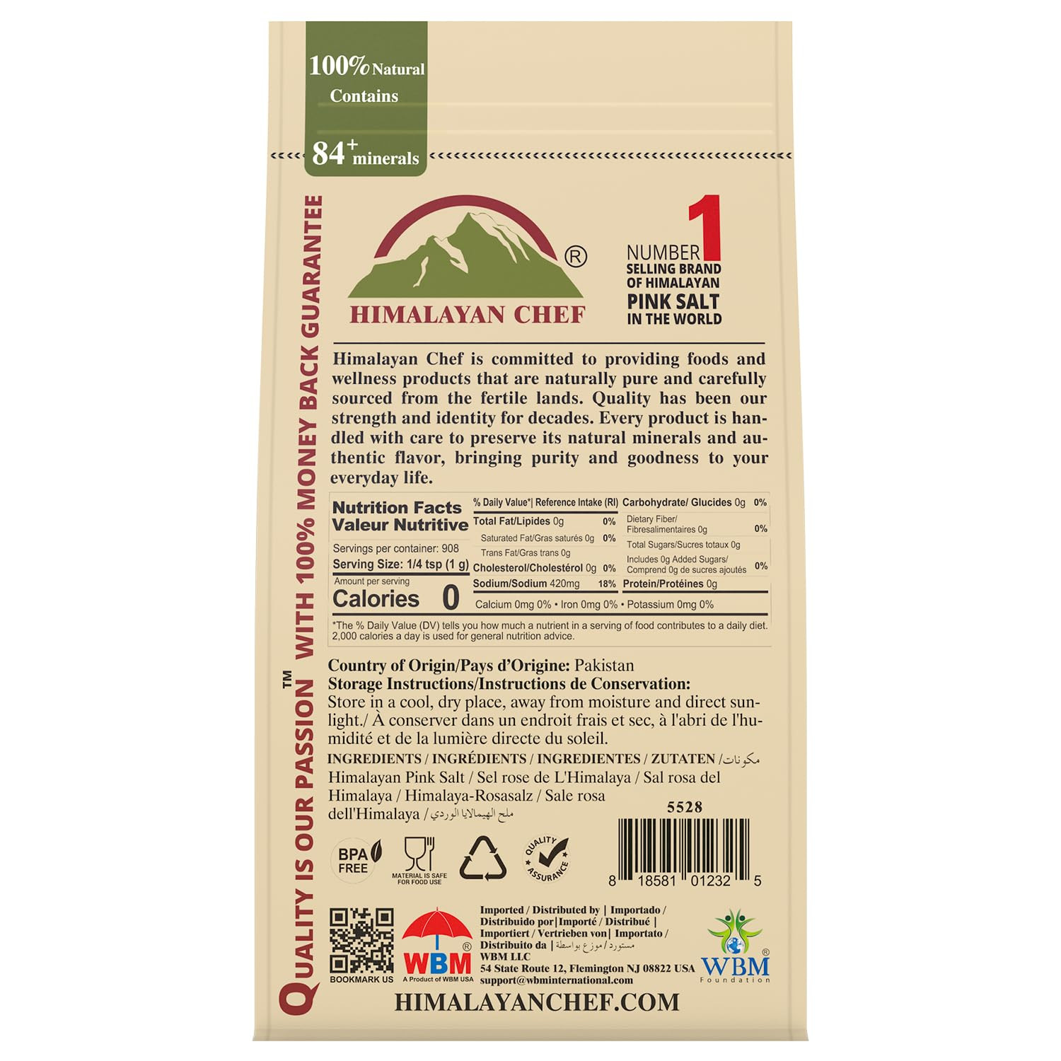 Pink Himalayan Salt Coarse Grain, 2 Lbs Bag – Pure, Natural, Kosher, Mineral-Ric