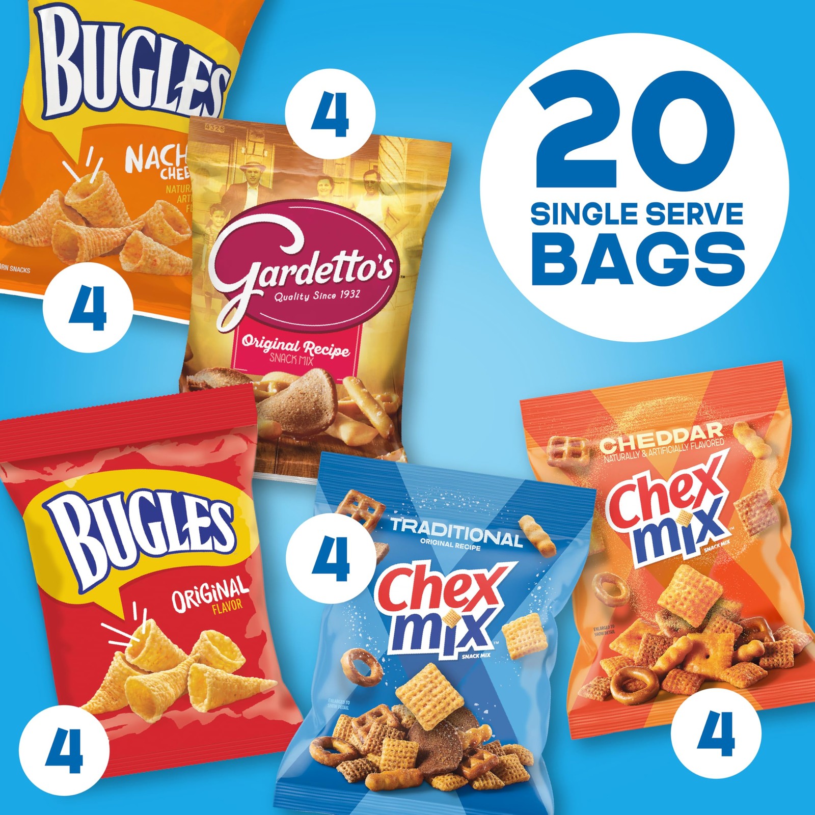 Classic Mix Snack Variety Pack, Bugles Original and 28 Ounce (Pack of 1)