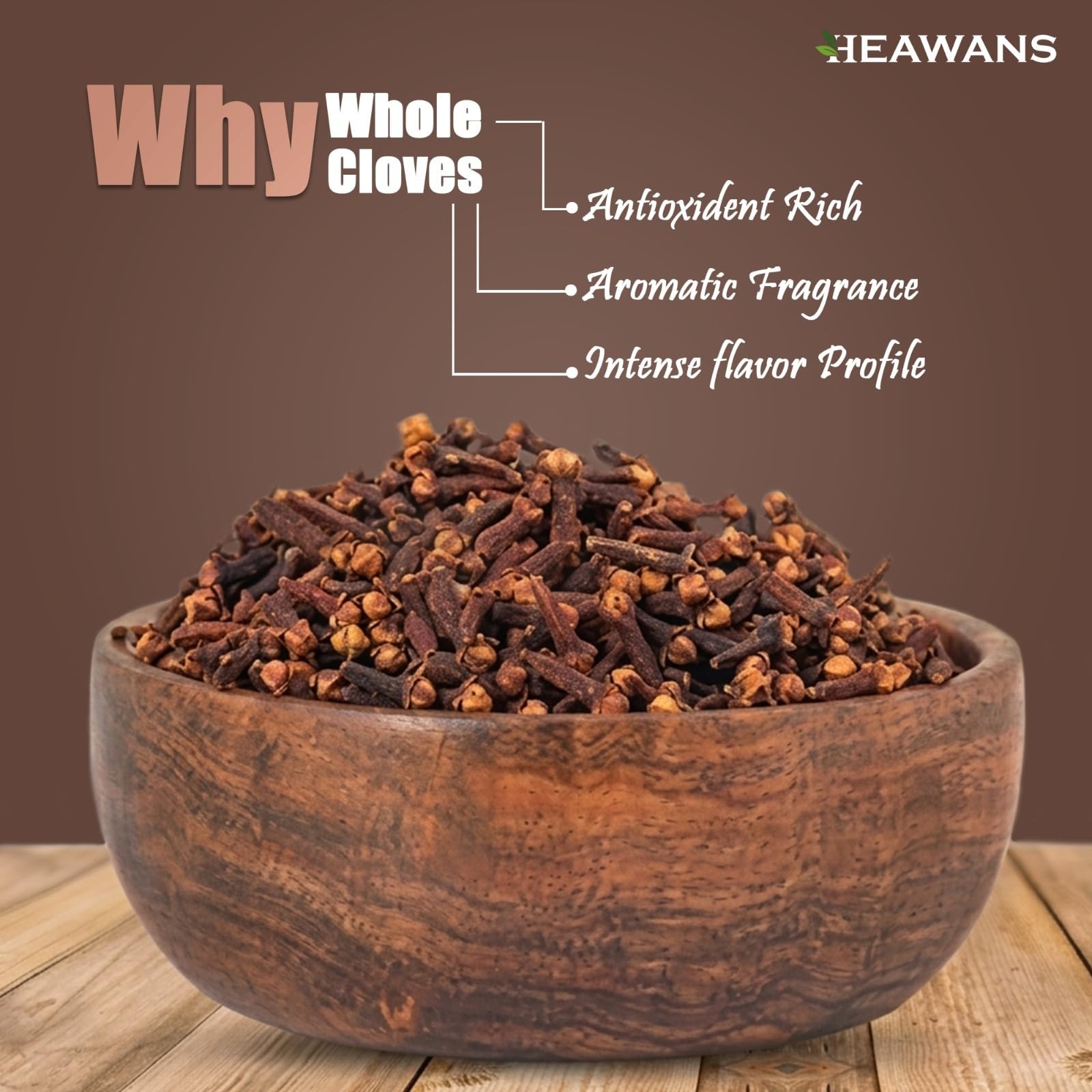 Heawans Organic premium Grade Whole Cloves 1 LB |16 oz 16 Ounce (Pack of 1)