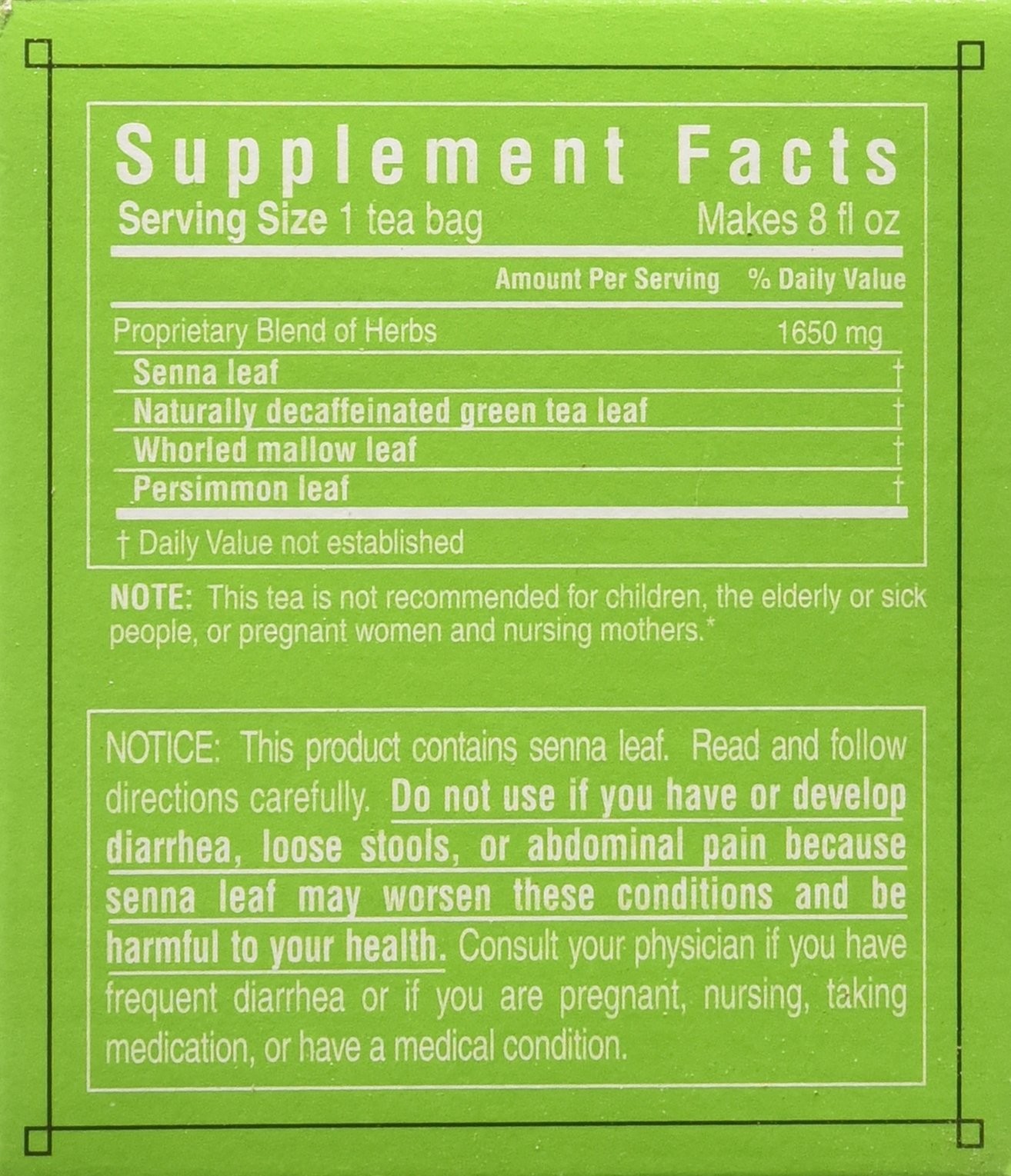 Triple Leaf Teas – Dieter’s Green Herbal Tea, 20 20 Count (Pack of 1), green