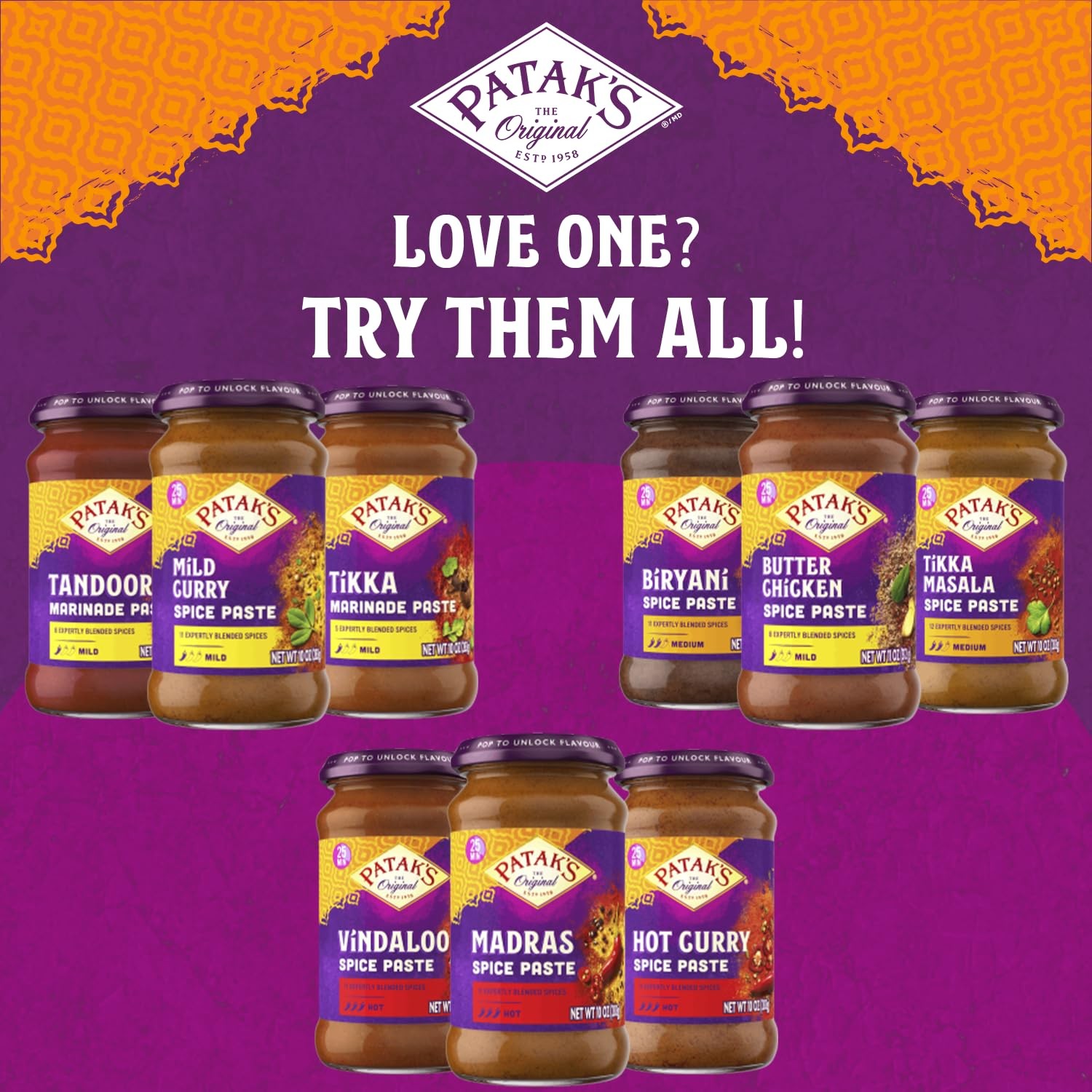 Patak’s Tikka Masala Spice Paste – Medium Indian Curry Paste w/a Blend of Freshl
