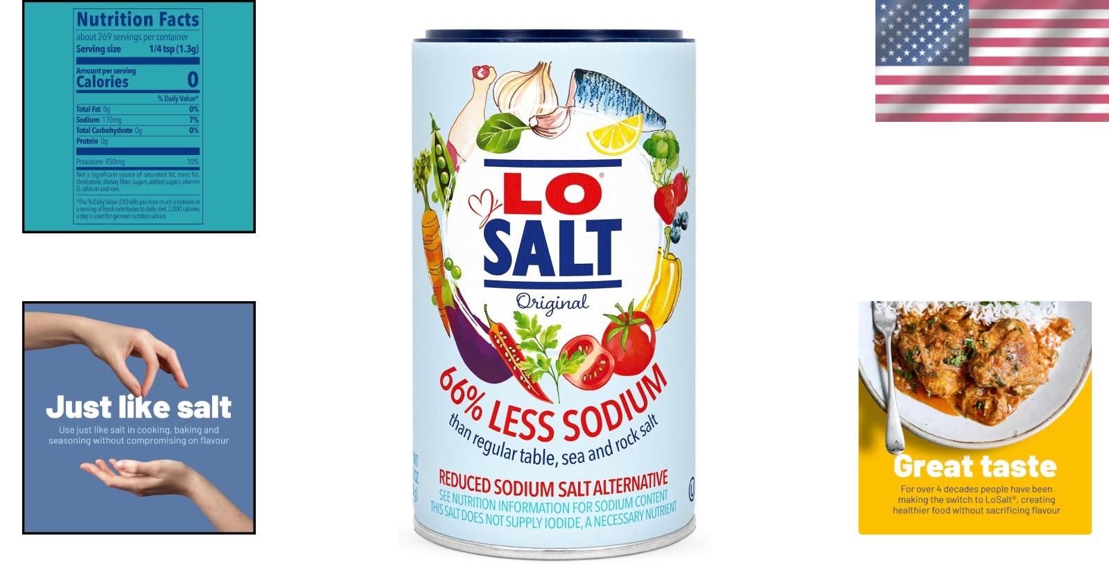 Reduced Sodium Salt – Non-Iodised Tub (12.3oz) | Great Taste & Healthy