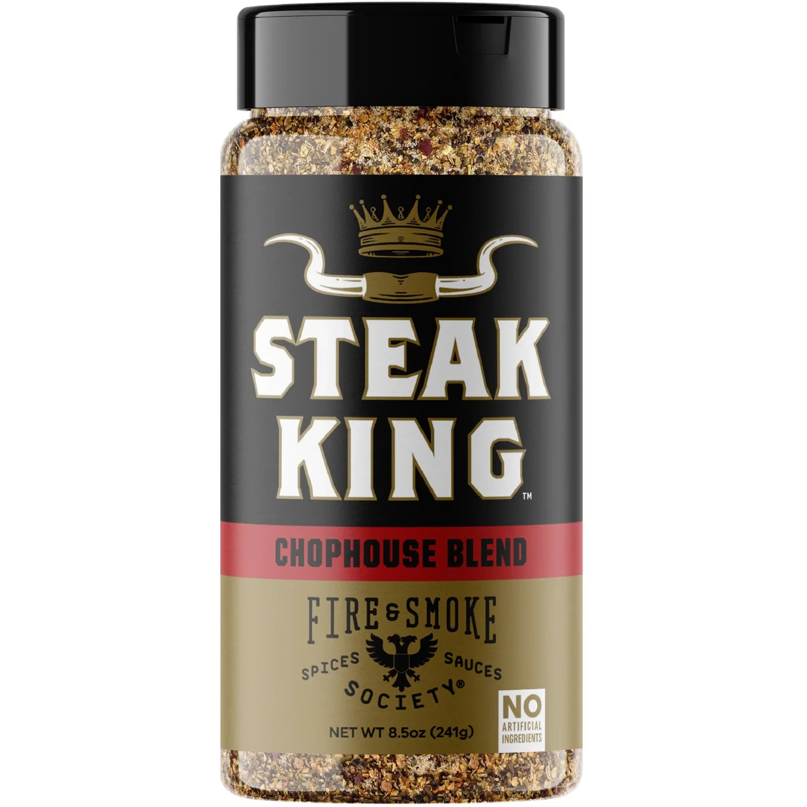 Fire & Smoke Society Steak King Steak Seasoning, BBQ Rub, 8.5 oz Mixed Spices
