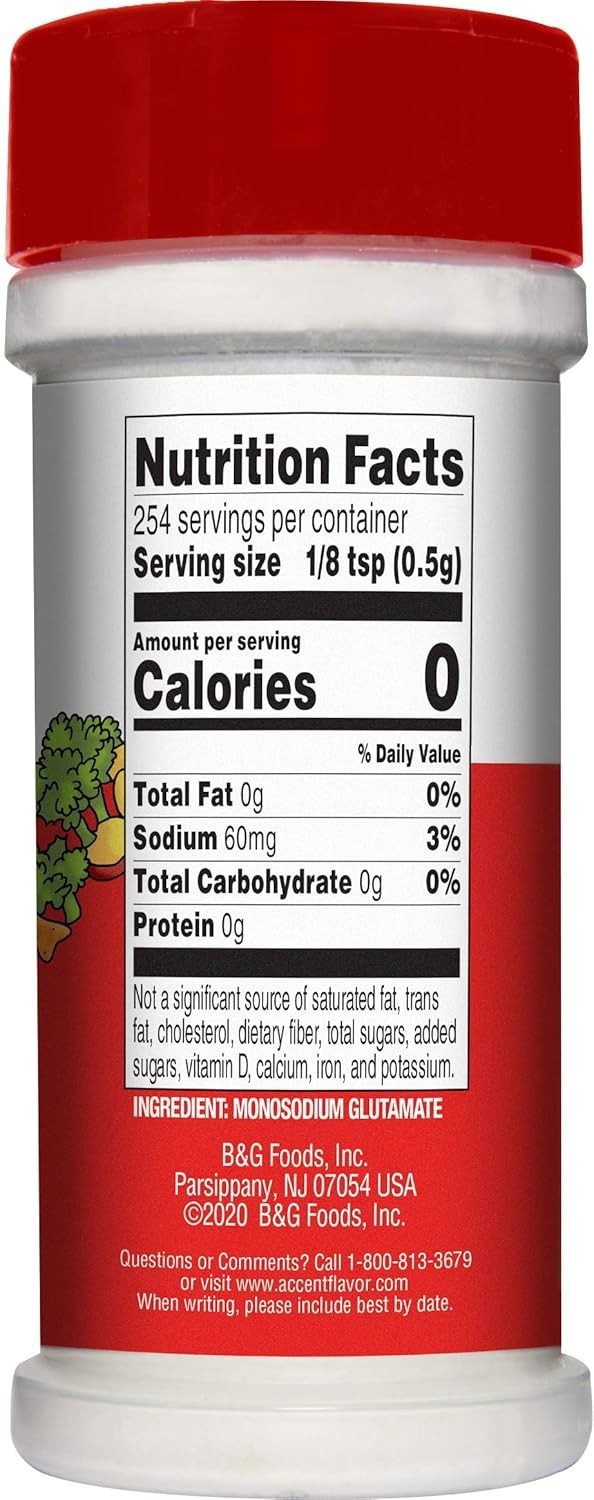 Accent Seasoning 4.5 Ounce Flavor Enhancer Low Sodium Umami Taste for Savory