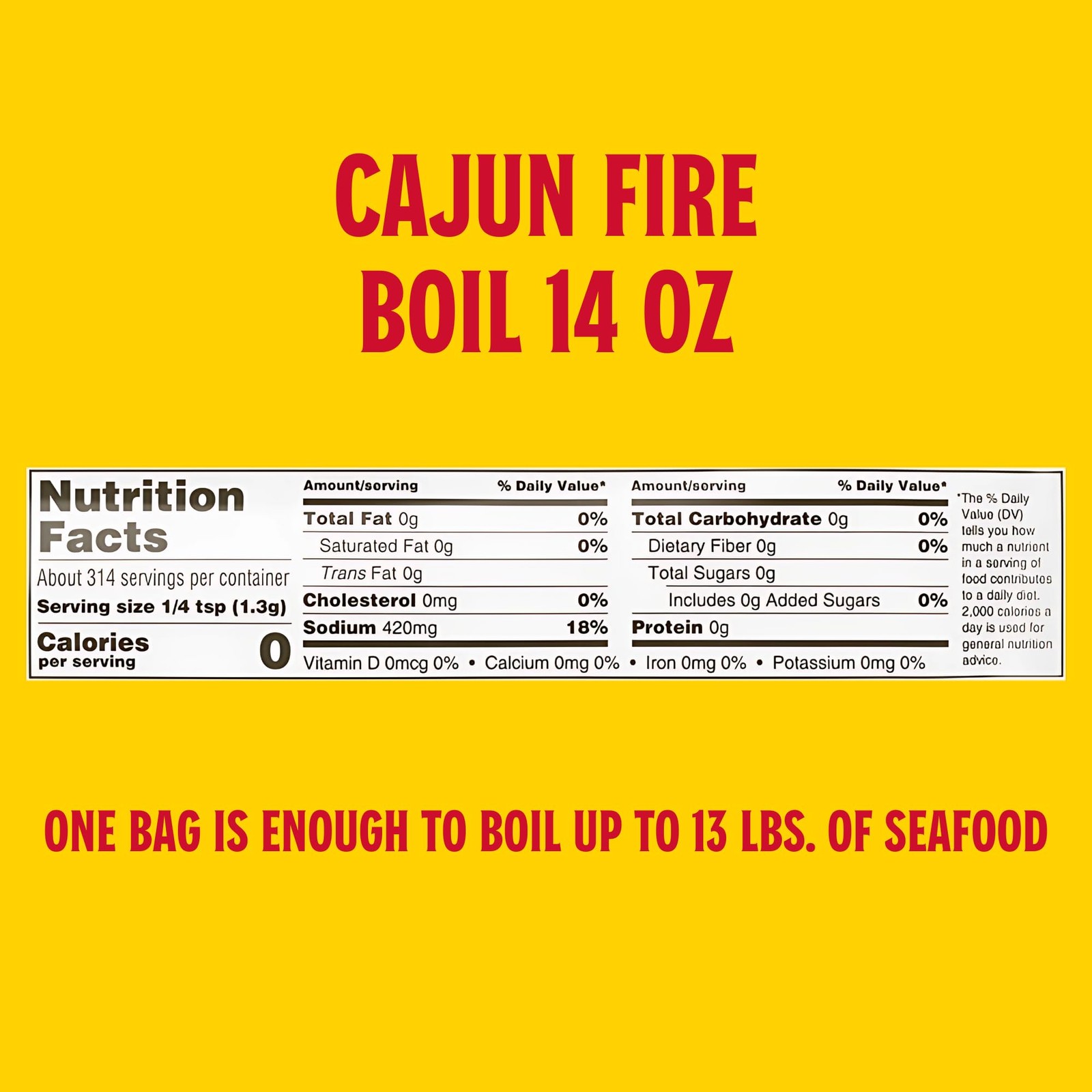 Louisiana Fish Fry, Cajun Fire Boil, 14 oz (Pack of 1) 14 Ounce