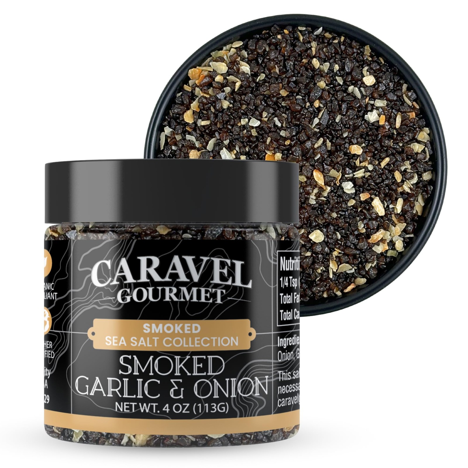 Smoked Garlic & Onion Sea Salt with Umami Flavor – Smoked over Alderwood Onio…