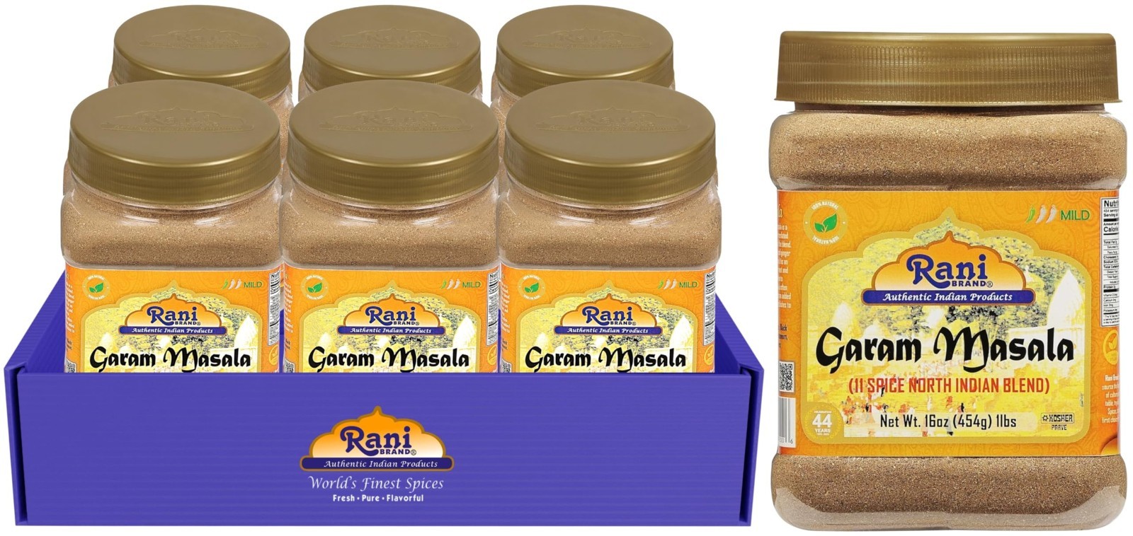 Garam Masala 11-Spice Blend 16oz (1lb) – All Natural, Vegan, Gluten-Free, NON-GM
