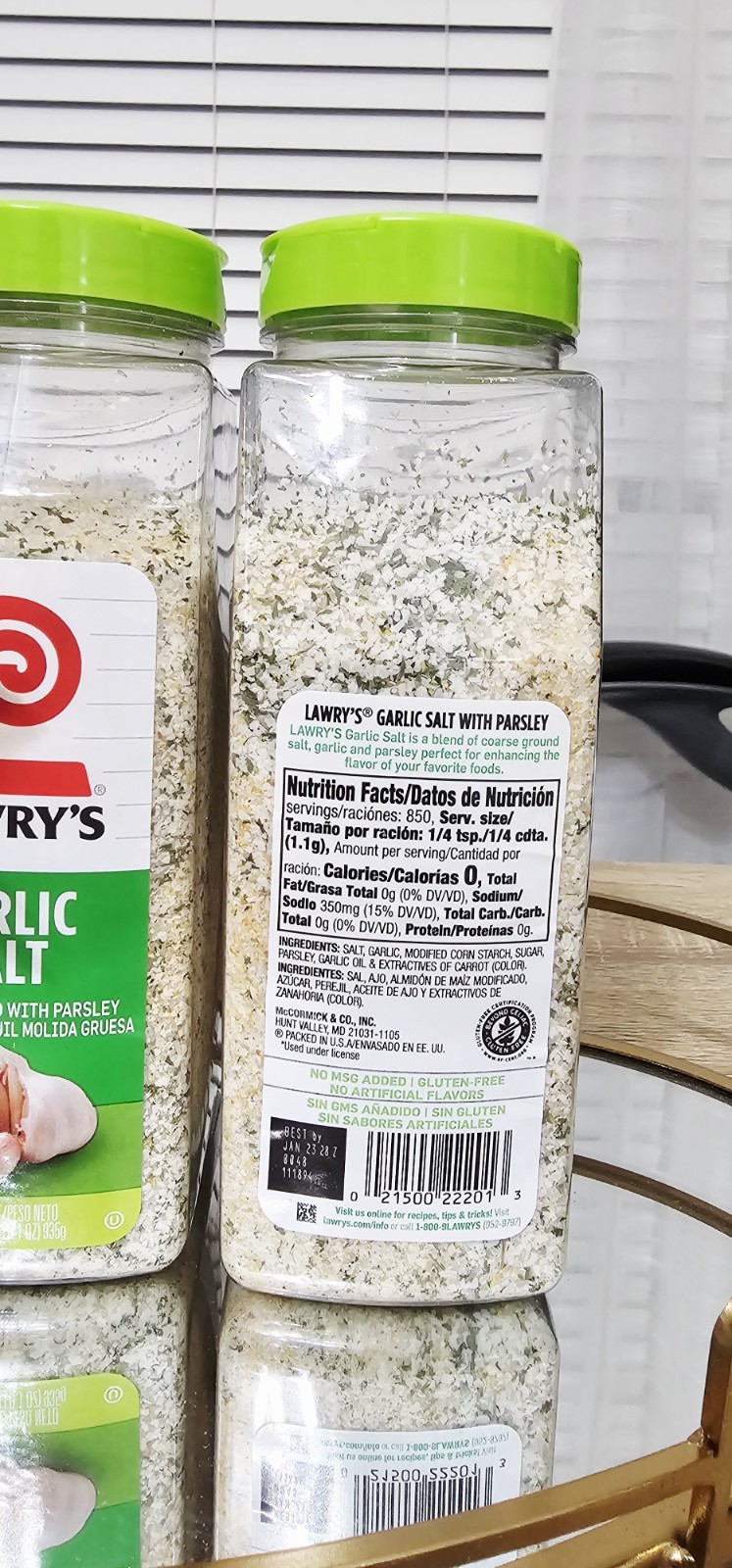 Lawry’s Coarse Ground Garlic Salt with Parsley (33 oz.) Fresh Taste
