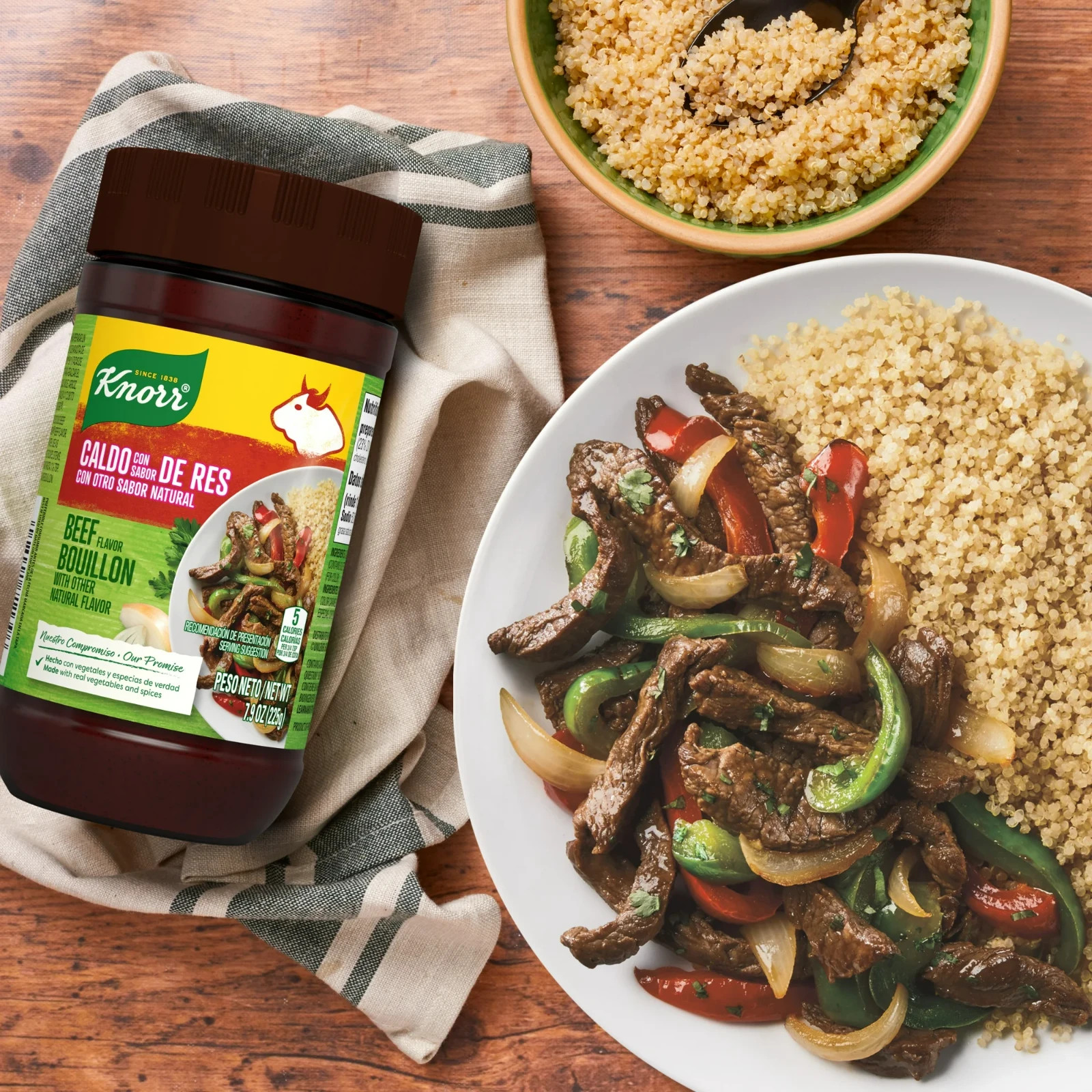 Knorr Granulated Beef Flavor Bouillon Ground, 7.9 oz x 2 Jars