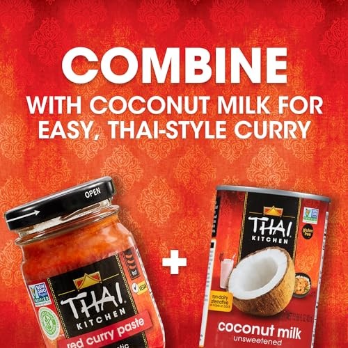 Thai Kitchen Red Curry Paste, Gluten Free, Vegan, 4 Ounce (Pack of 1),