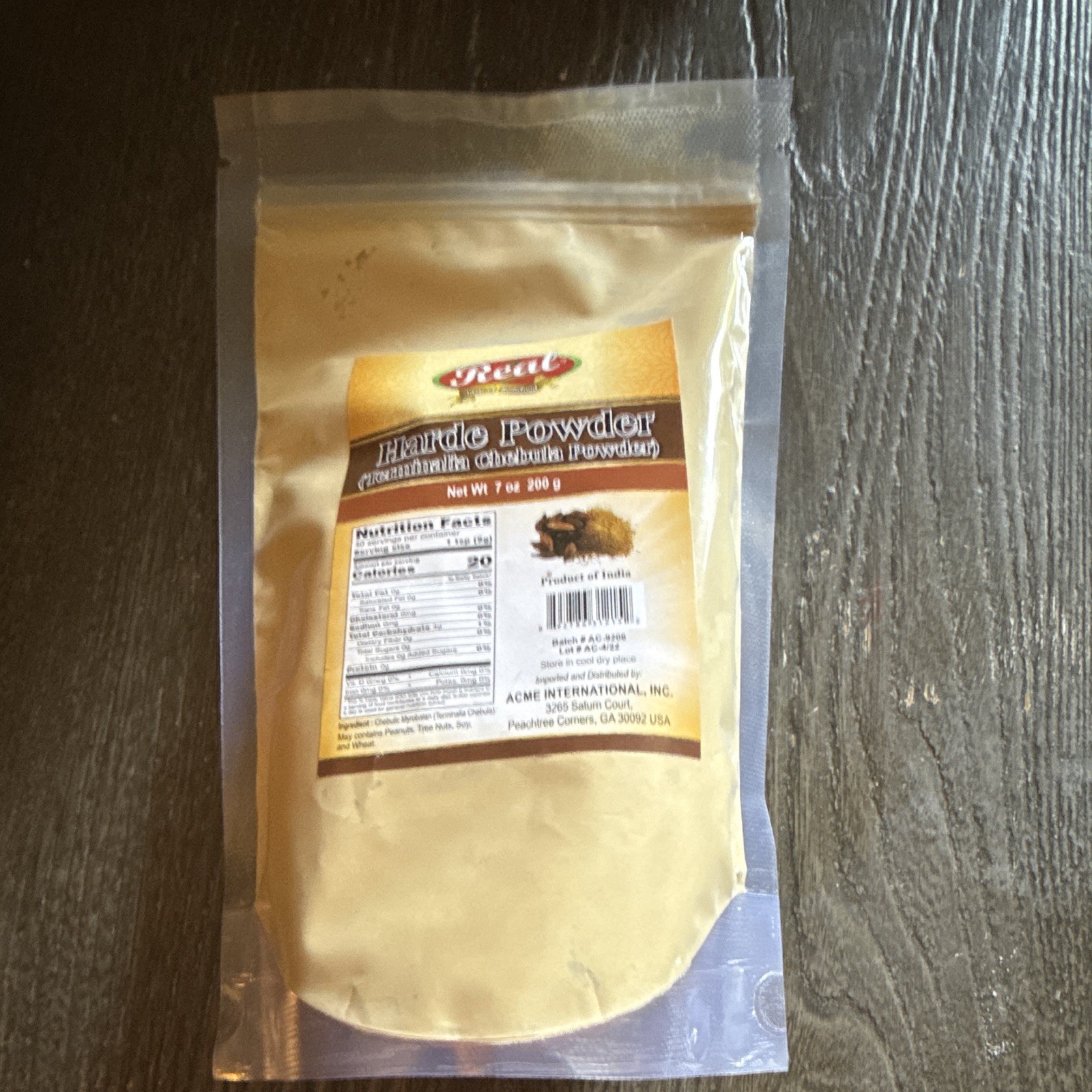 Real Harde Powder (Terminalia Chebula) Spice Powder 200g Product of India