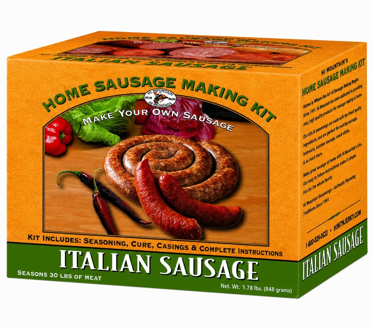 Seasonings | ITALIAN Sausage Making Kit | Includes Sausage Seasoning, Cure, Natu