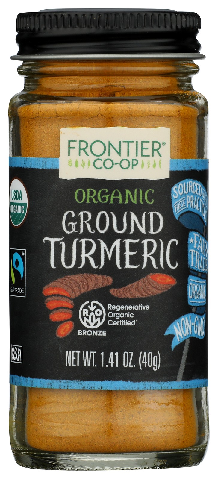 Frontier Co-Op Organic Ground Turmeric 1.41 Oz 3 Pack