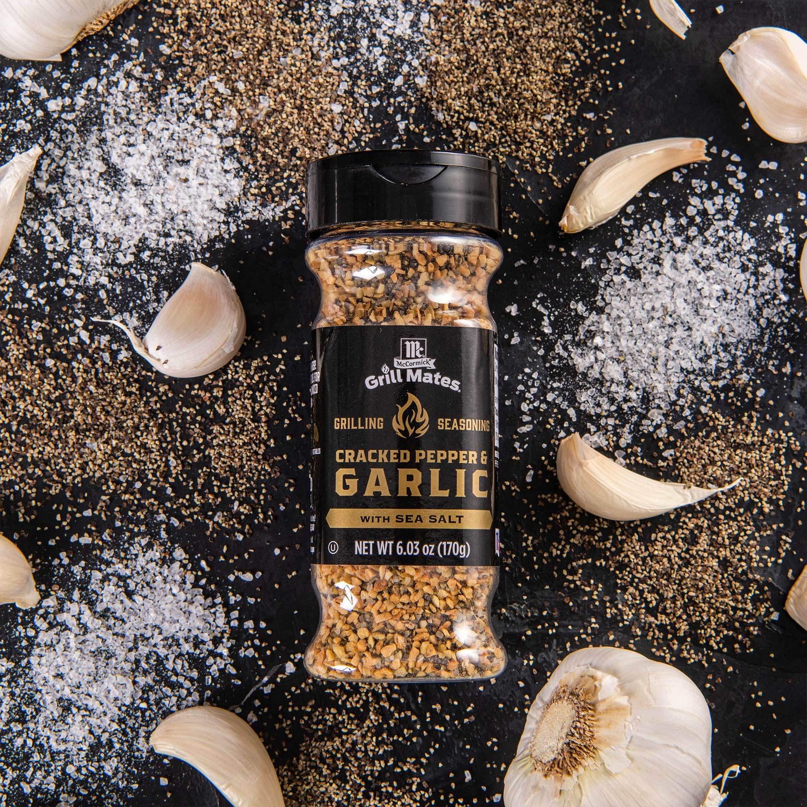 McCormick Grill Mates Cracked Pepper & Garlic Grilling 6.03 Ounce (Pack of 1)