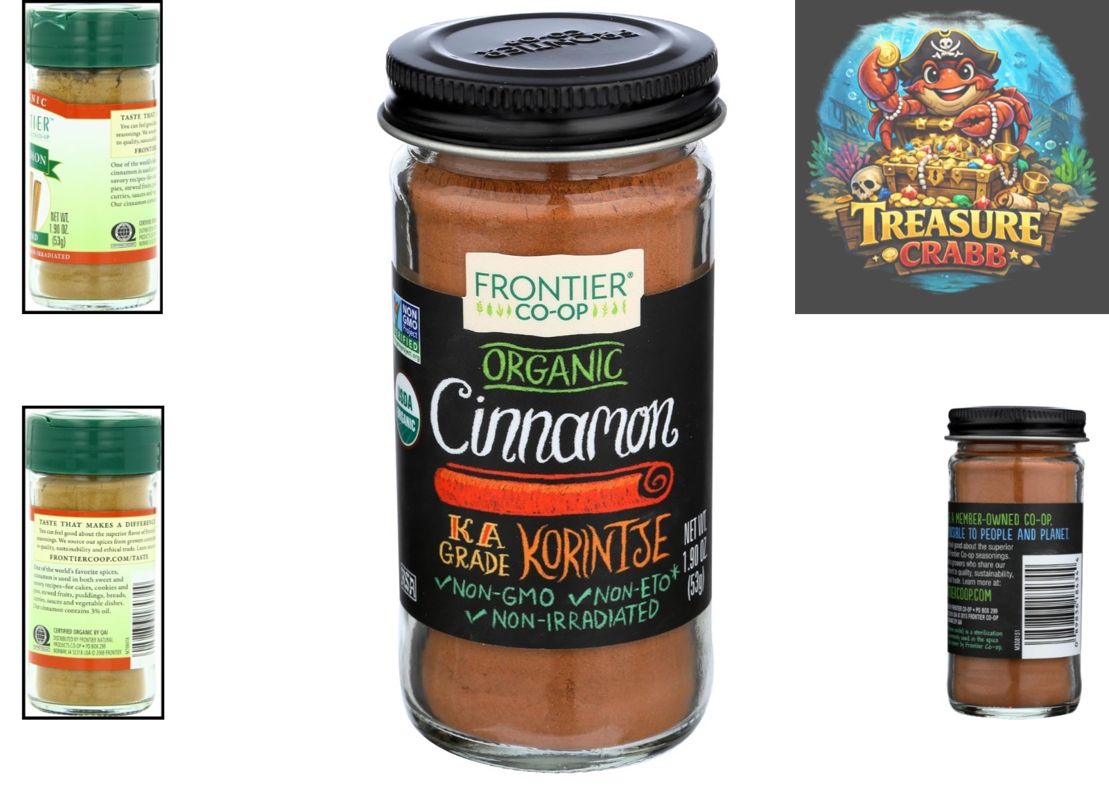 1.9 Ounce Organic Ground Cinnamon – Full Bodied Flavor for Savory & Sweet Dishes