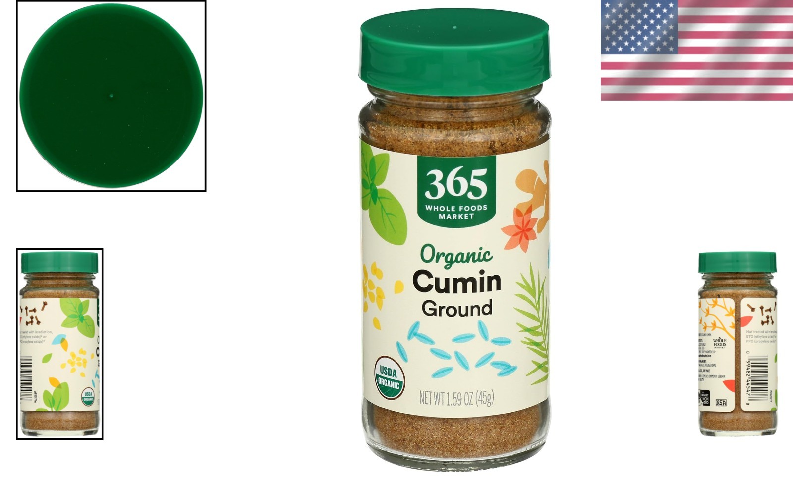 Organic Ground Cumin – 1.59 Ounce for Indian & Mexican Cuisine