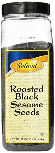 Roland Sesame Seeds, Roasted Black, 16 Ounce