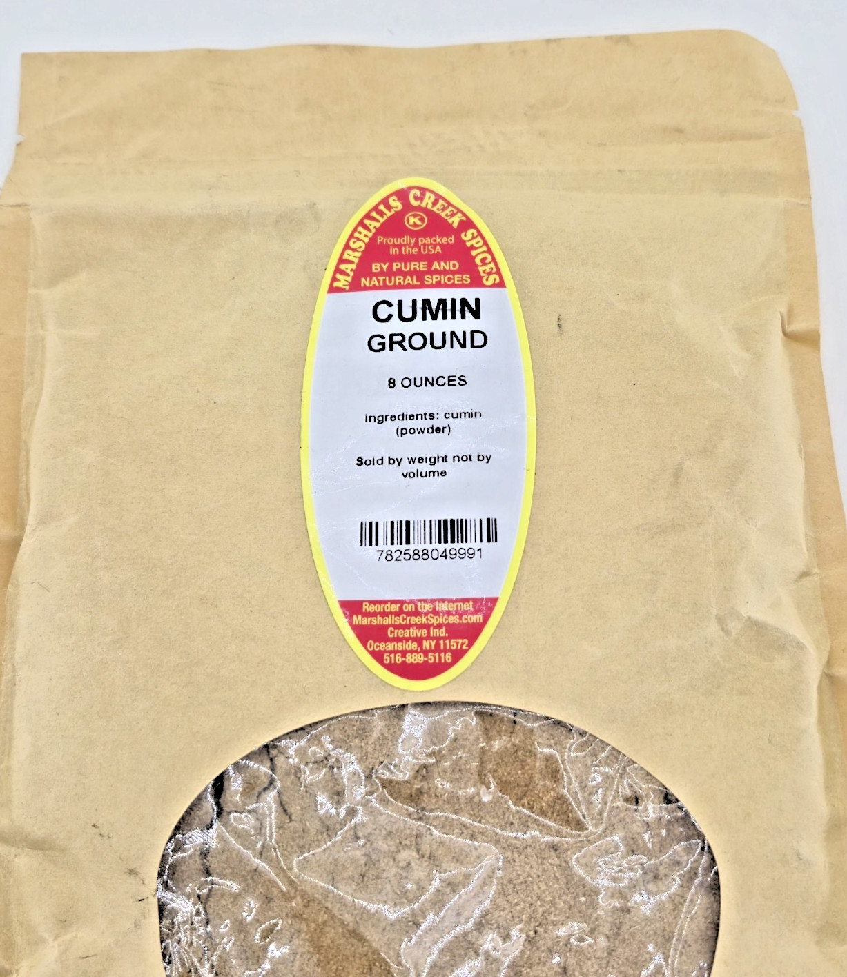 Marshalls Creek Spices Ground Cumin – 8 oz Resealable Bag – New Sealed