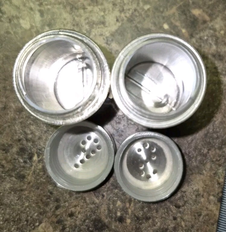 Stainless Steel Condiment Seasoning Container Pots Salt & Pepper Set