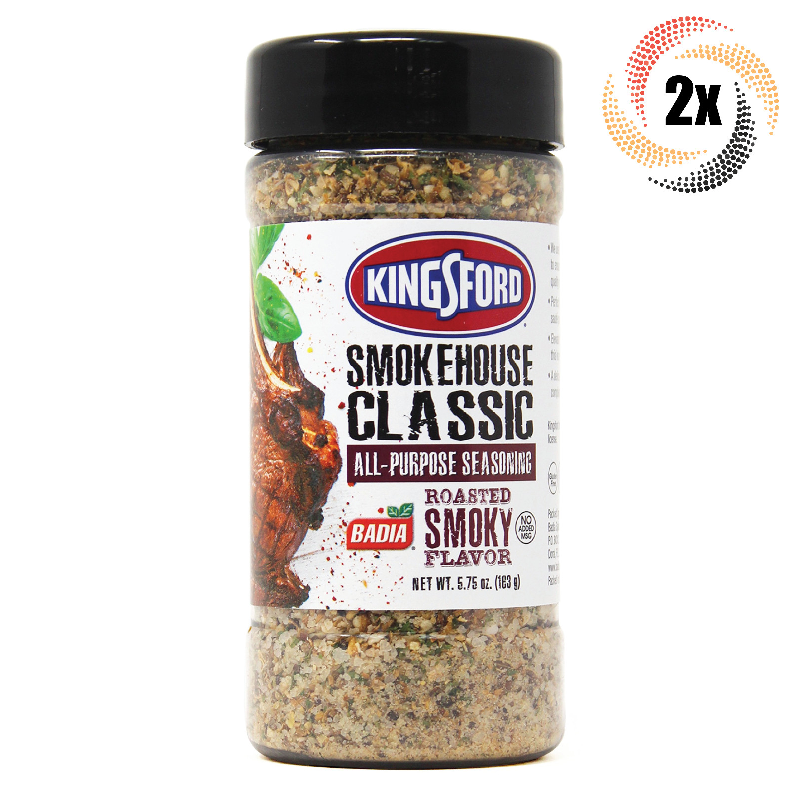 2x Shakers Kingsford Badia Smokehouse Classic All Purpose Seasoning | 5.75oz