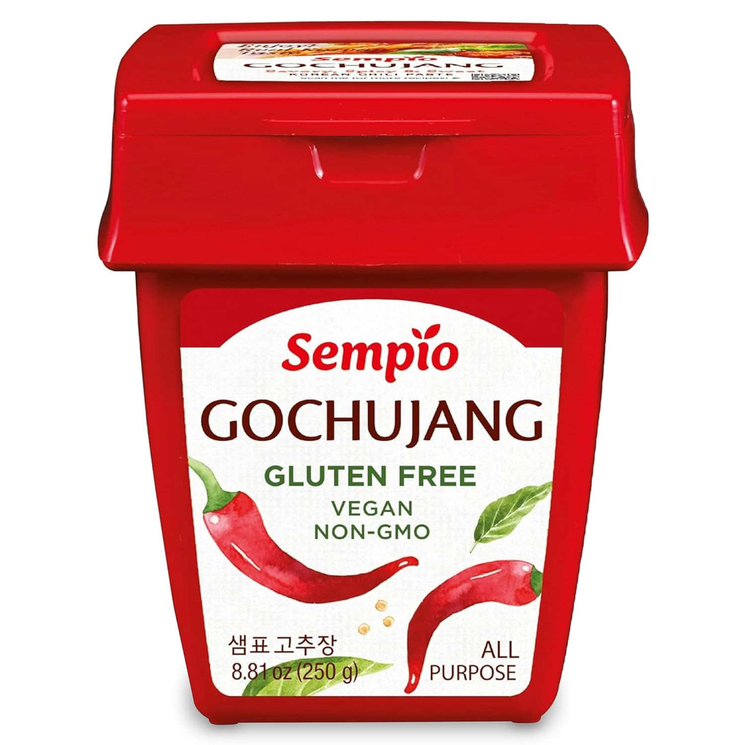 Gochujang Vegan Korean Red Chili Pepper Paste – Gluten Free: Sweet Spicy Savory