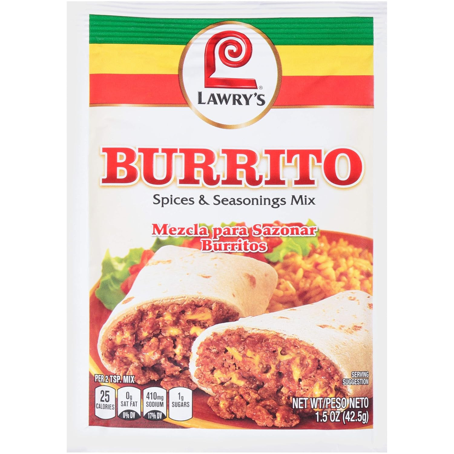 Burrito Spices & Seasonings Mix, 1.5 Oz (Pack of 12)