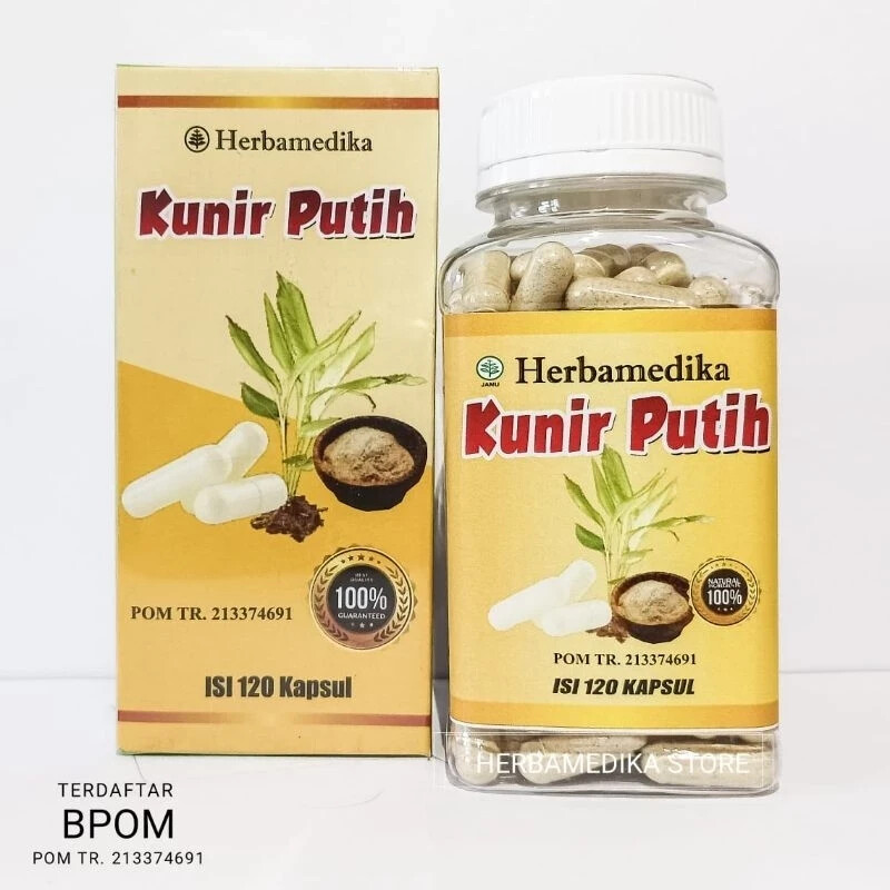 KUNIR PUTIH Powder Caps Natural Organic Herb Spices Fresh Pure Hygienic Premium