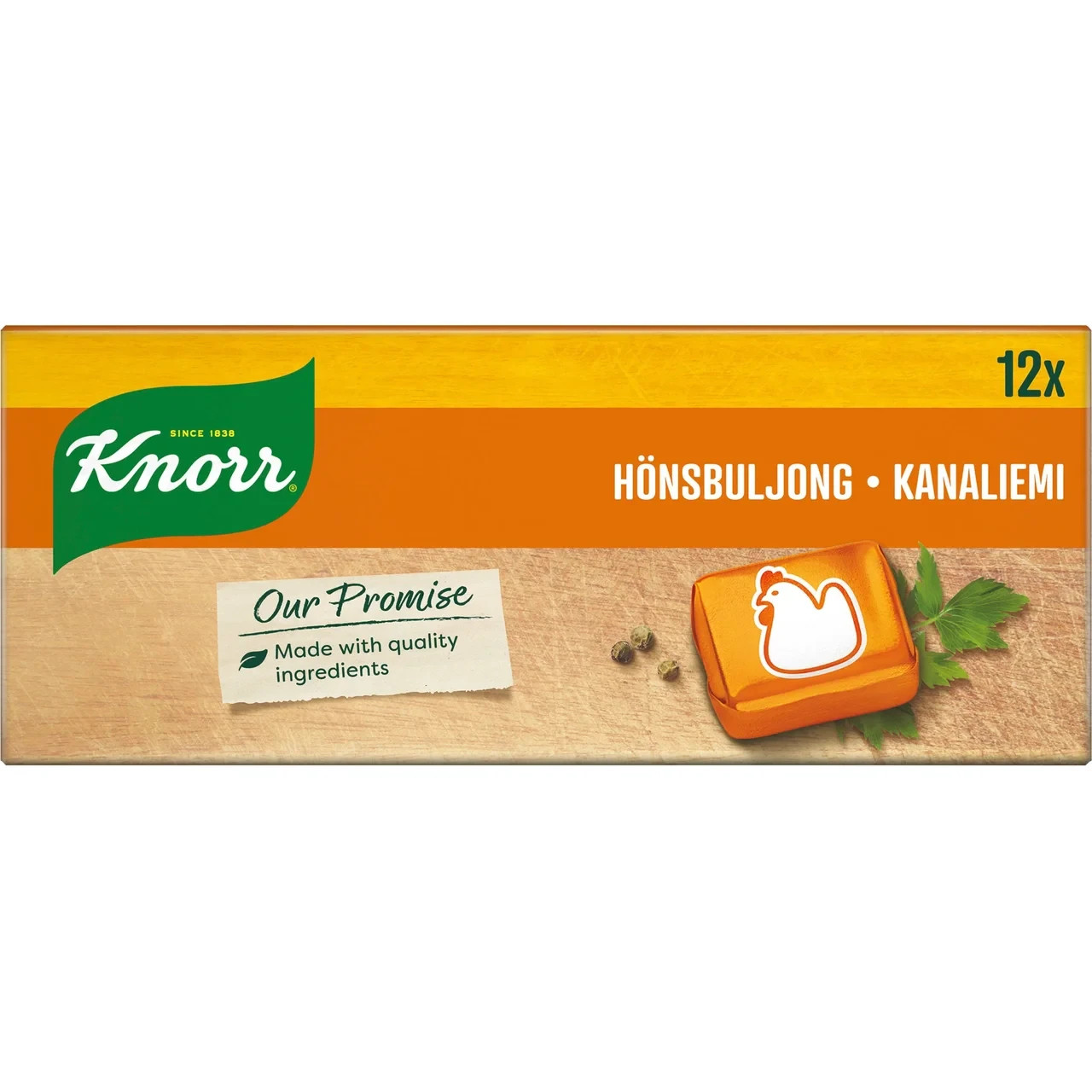 10x Knorr Chicken Stock Cubes 12 Pack (36 Cubes) Hönsbuljong MSG Free