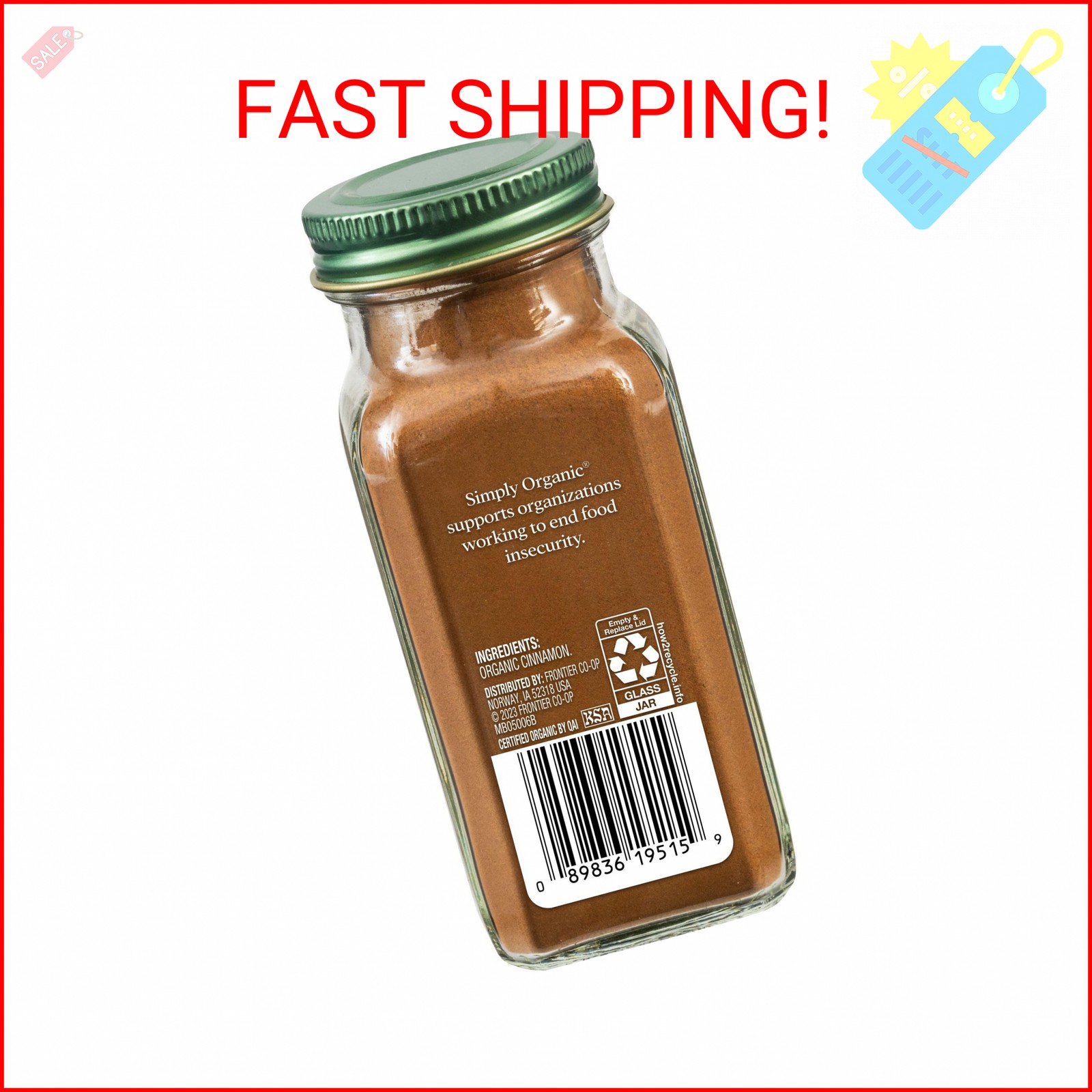 Simply Organic Ceylon Ground Cinnamon, 2.08 Ounce, Non-GMO Organic Cinnamon Powd