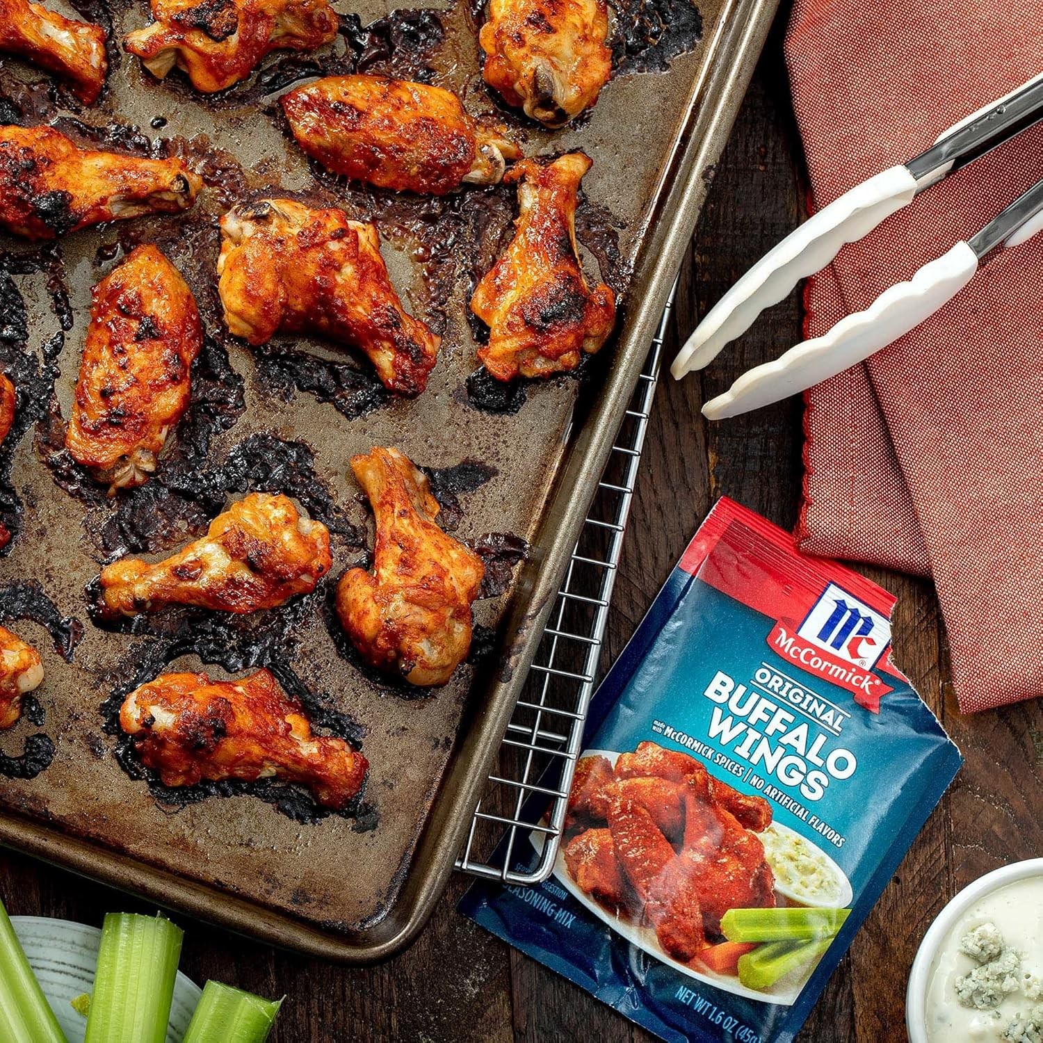 McCormick Original Buffalo Wings Seasoning Mix, 1.6 oz (Pack of 12)