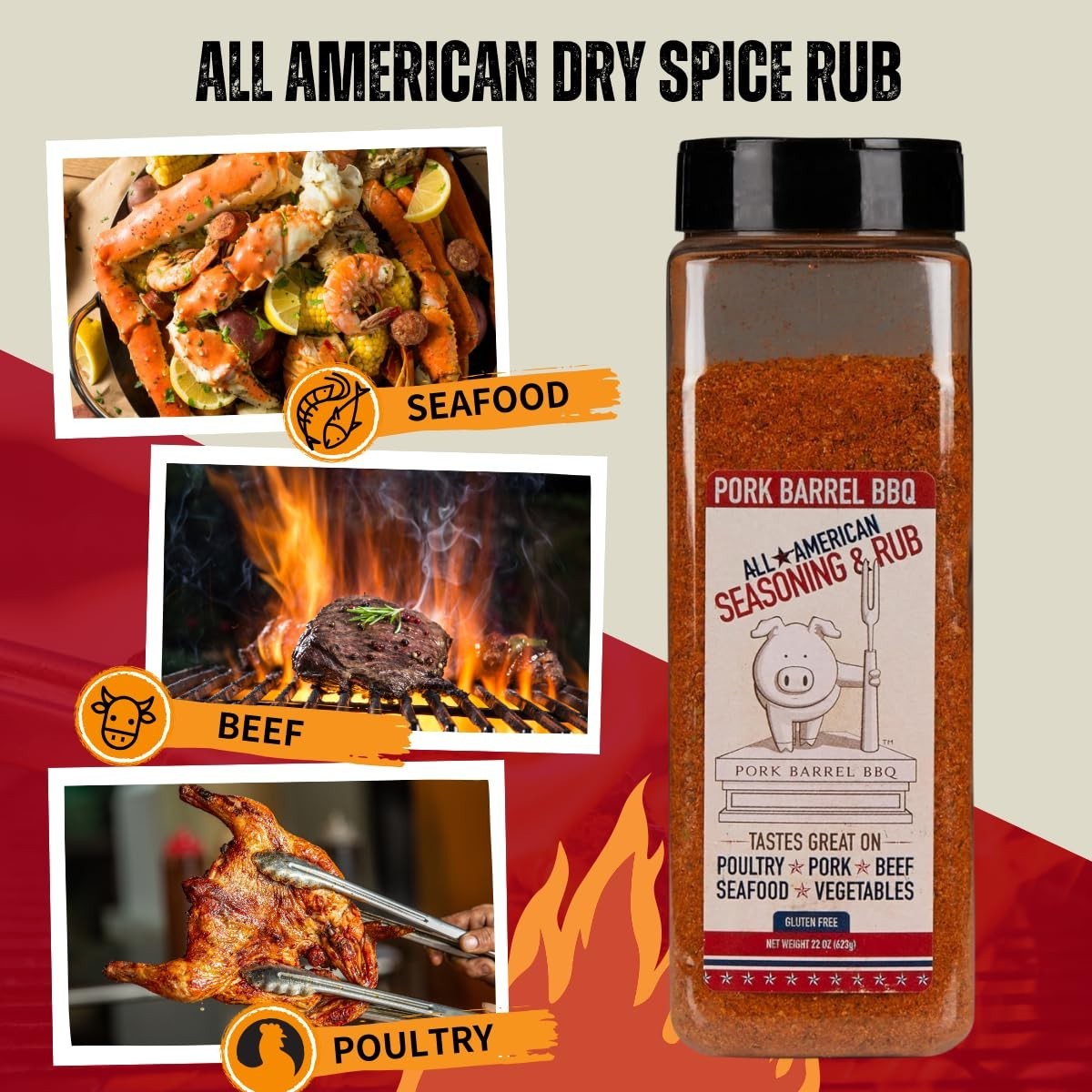 Gourmet All American Seasoning & Rub 22 oz – Elevate Your Grilling Experience