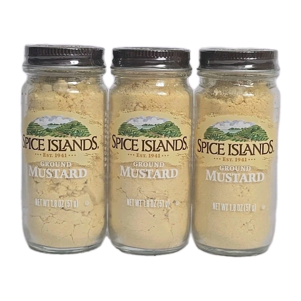 3 PACK Spice Islands Seasoning Ground Mustard 1.8 oz