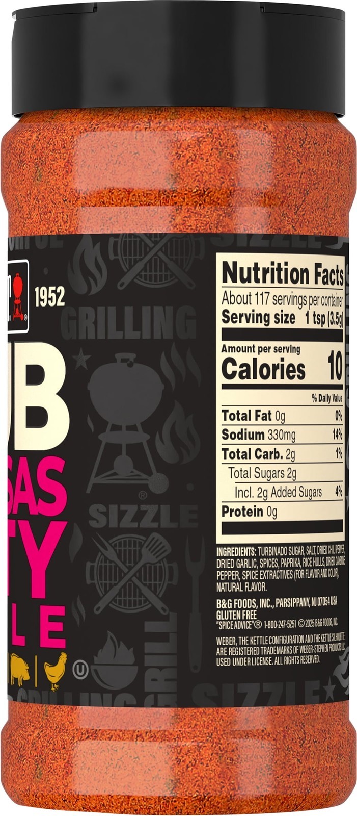 Sweet Tangy BBQ Dry Rub Seasoning, Gluten Free,14.5 oz