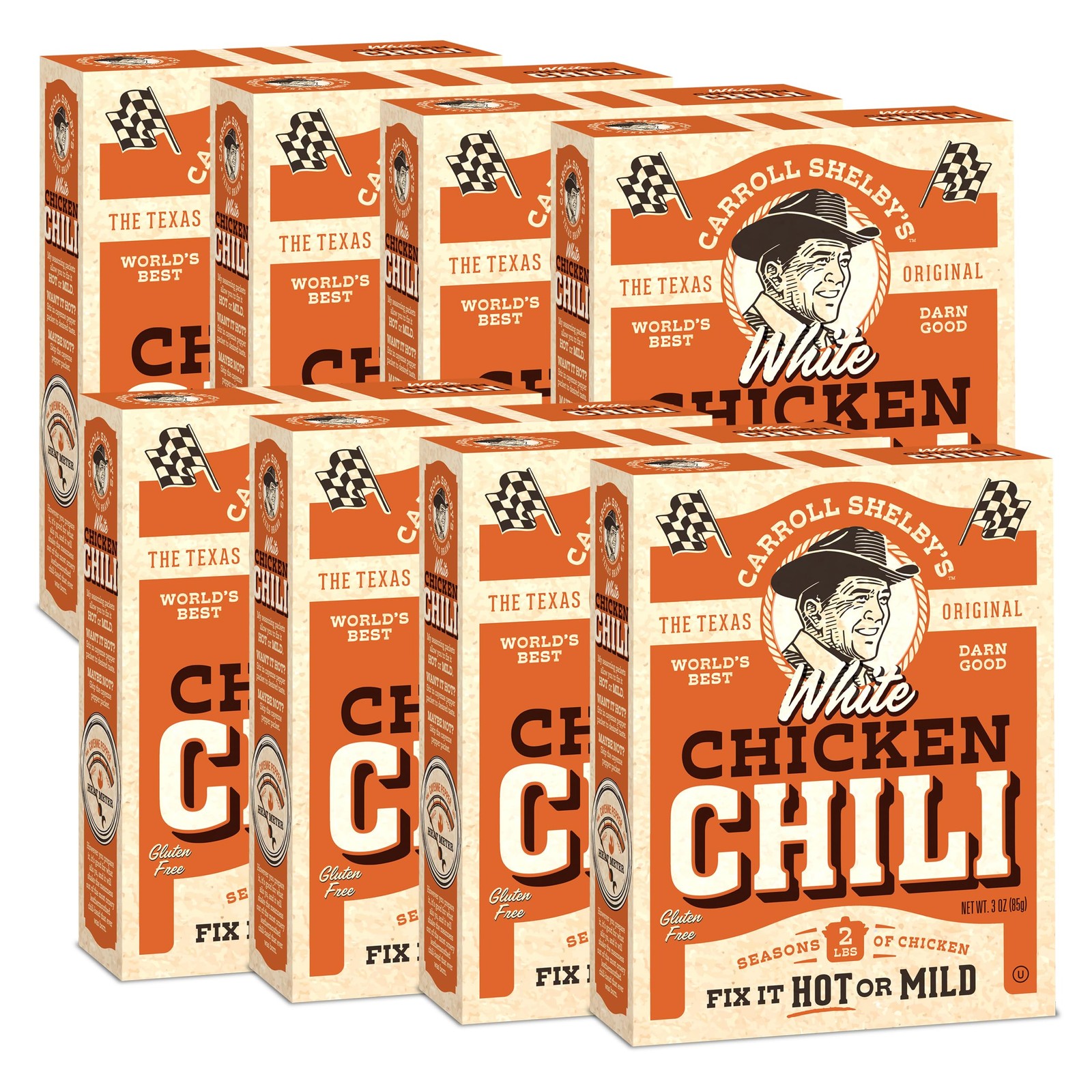 Carroll Shelby’s White Chicken Chili 3 Ounce (Pack of 8)