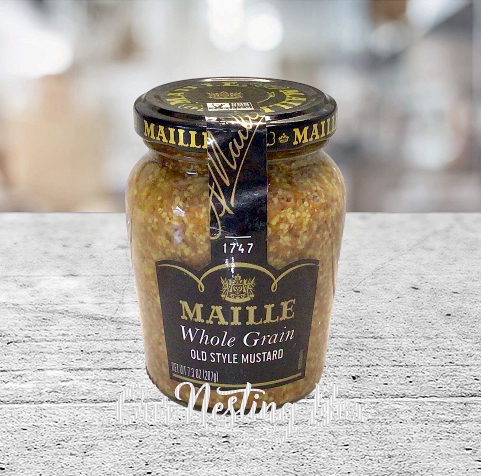 Maille Whole Grain Old Style Mustard 7.3oz Jar Non-GMO