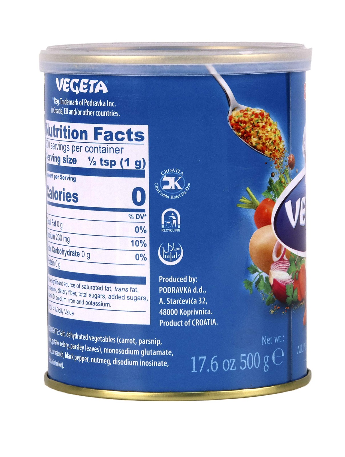 Vegeta Gourmet Seasoning Tin, 17.5 oz. Ounce (Pack of 1)