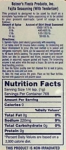 Bolner’s Fiesta Mesquite Fajita Seasoning 30oz