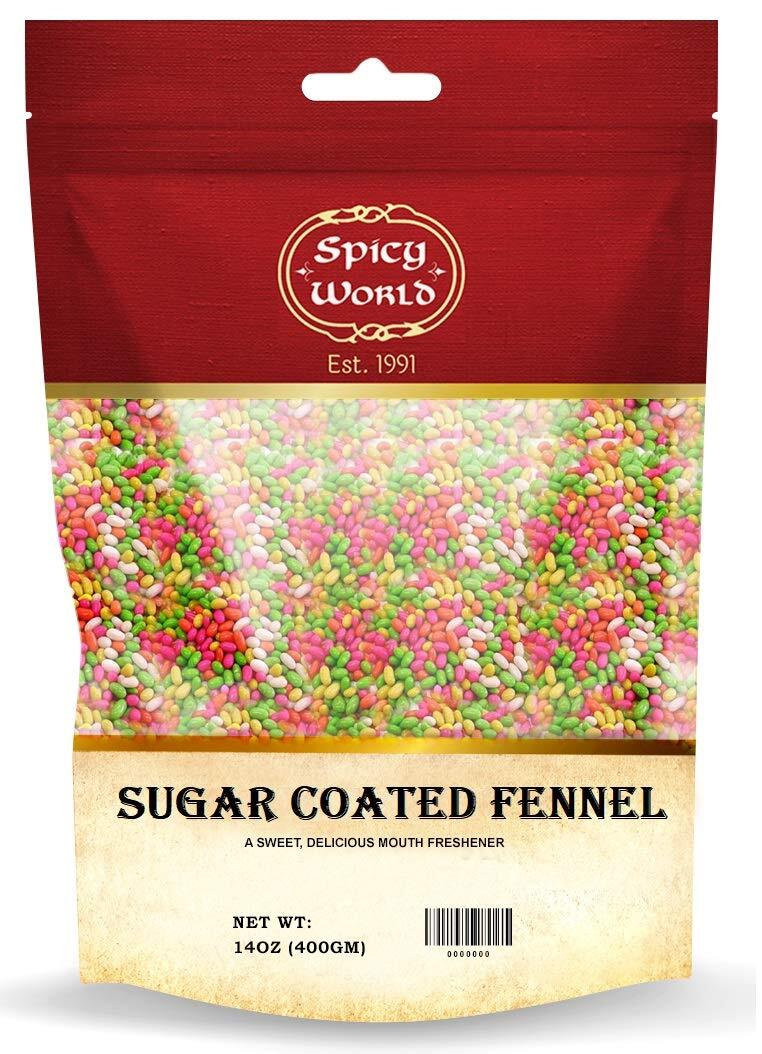 Sugar Coated Fennel Seeds 14 Oz (400g) | Sweet Sauf (Candy) | Mouth Freshener ~