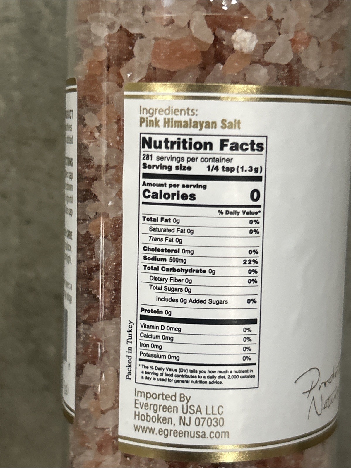 Set Of 2 Pink Himalayan Salt With Grinder By Litaly 14.1 Oz Each Course 2 Pack